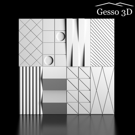 Гипсовая панель "Domino 1" в интернет-магазине Gesso 3D гипсовых панелей
