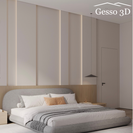 Гипсовая панель "Simple-4 LED" в интернет-магазине Gesso 3D гипсовых панелей
