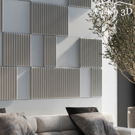 Гипсовая панель "Duo 1" в интернет-магазине Gesso 3D гипсовых панелей