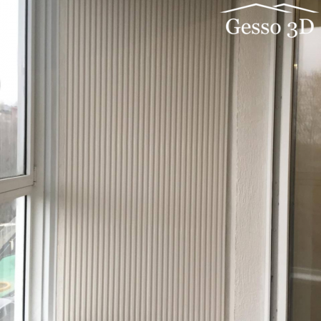 Гипсовая 3D панель "Рейка" в интернет-магазине Gesso 3D гипсовых панелей