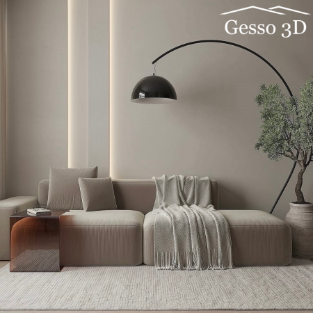 Гипсовая панель "Simple-4 LED" в интернет-магазине Gesso 3D гипсовых панелей