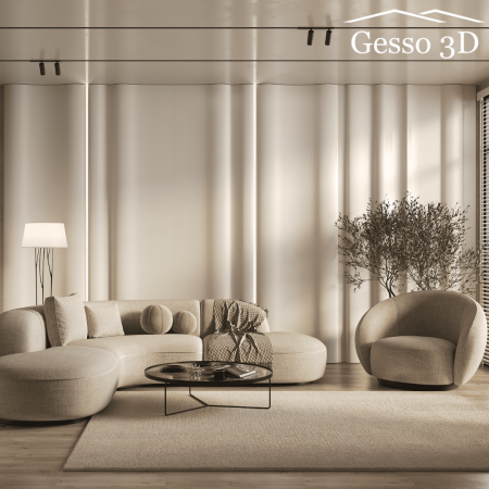 Гипсовое панно "INFINITY" в интернет-магазине Gesso 3D гипсовых панелей