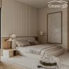 Гипсовая 3D панель "Волна продольная мелкая" в интернет-магазине Gesso 3D гипсовых панелей