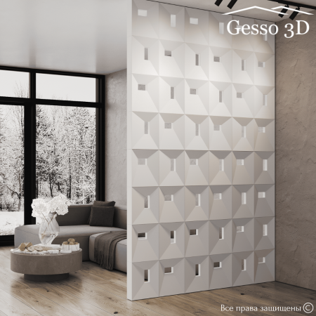 Блоки гипсовые для перегородок Level в интернет-магазине Gesso 3D гипсовых панелей