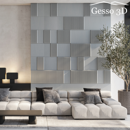 Гипсовая панель "Duo 1" в интернет-магазине Gesso 3D гипсовых панелей