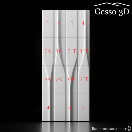 Гипсовое панно "Verona" в интернет-магазине Gesso 3D гипсовых панелей