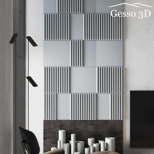 Гипсовая панель "Duo 1" в интернет-магазине Gesso 3D гипсовых панелей