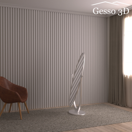 Гипсовая 3D панель "Рейка фигурная" в интернет-магазине Gesso 3D гипсовых панелей